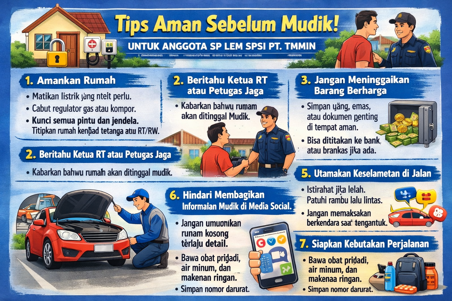 SP LEM SPSI PT TMMIN Sosialisasikan Himbauan Mudik Aman